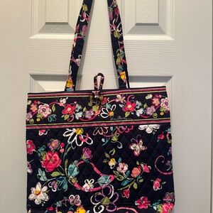 Vera Bradley Black Floral Tote NWOT